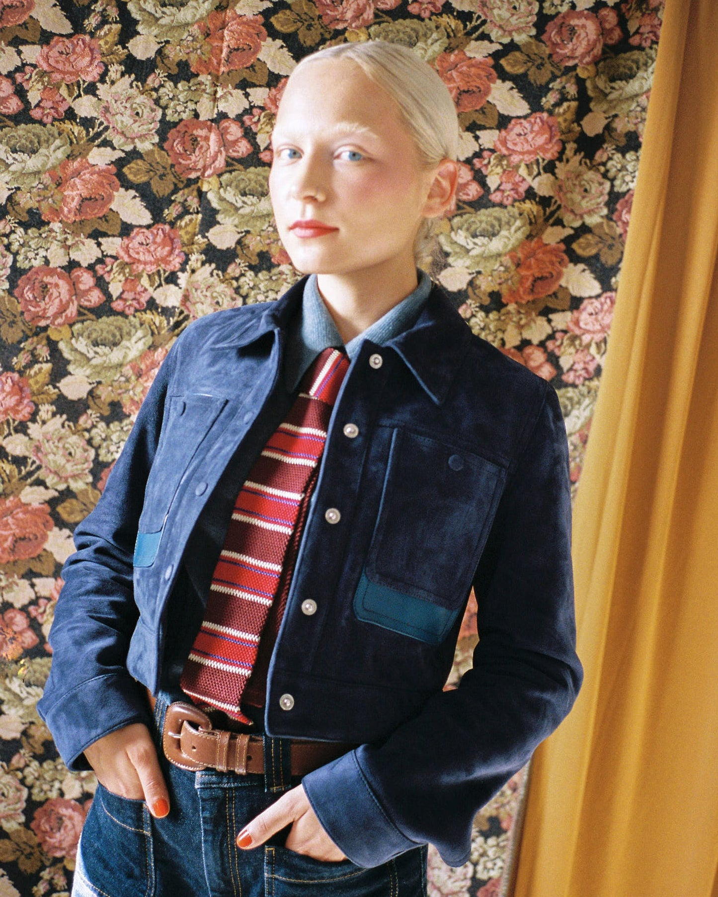 THE Suede Jacket - Blue