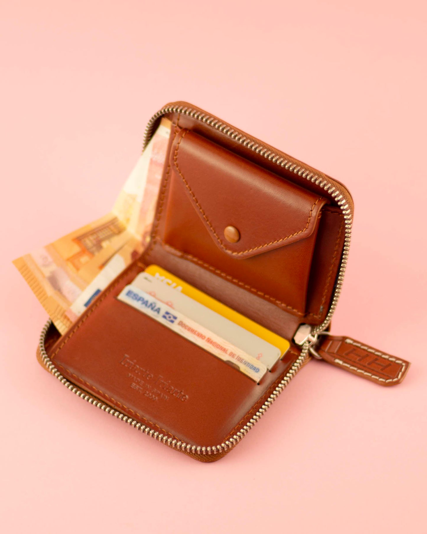 Zipped Wallet - Amber