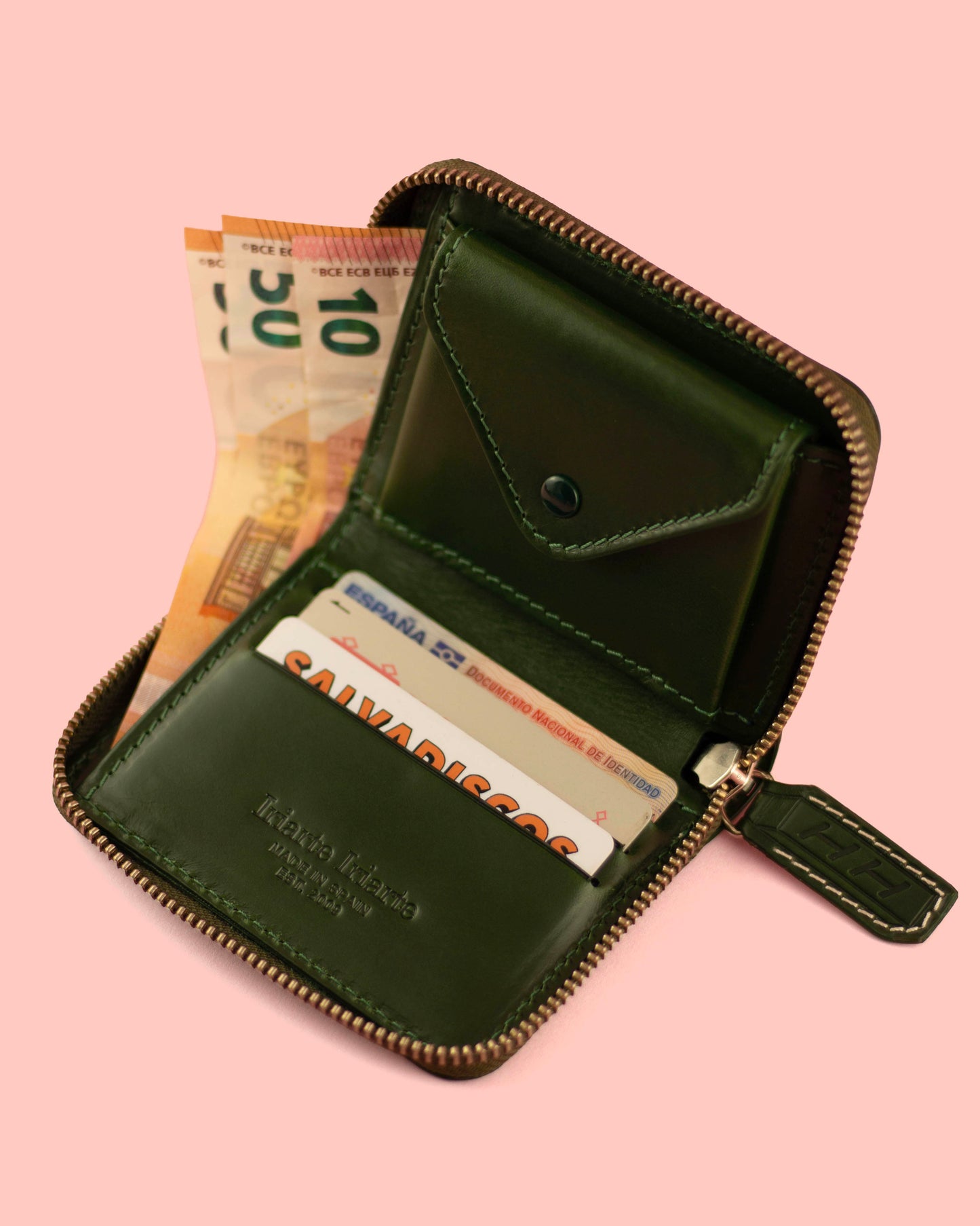 Zipped Wallet - Dark Green